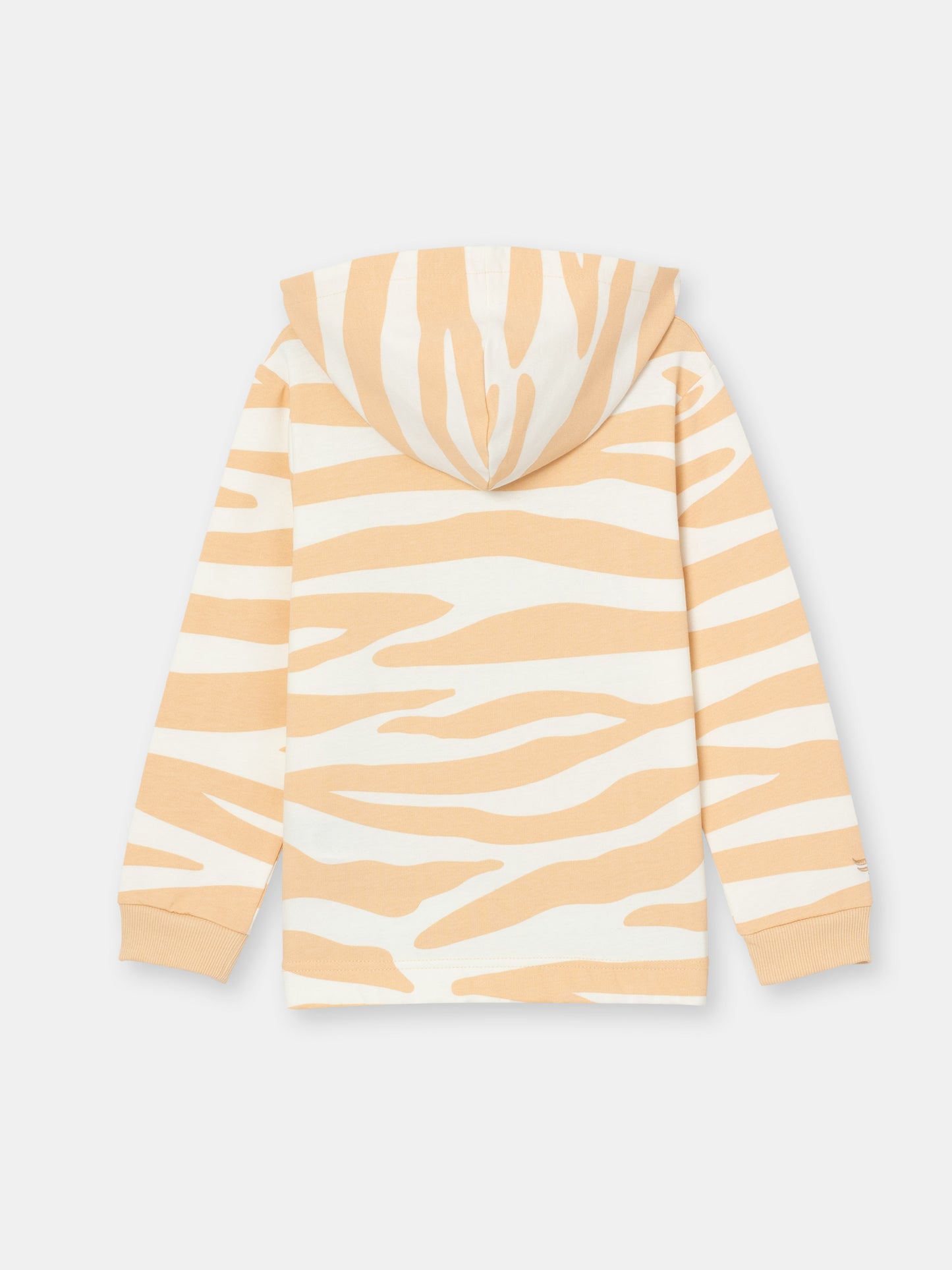 Hoodie Sweatshirt in (Neutral Zebra) Pattern - Ecru