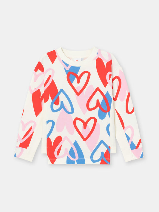 Patterened Long Sleeve Top (in Heart Graffiti) - Multicolor