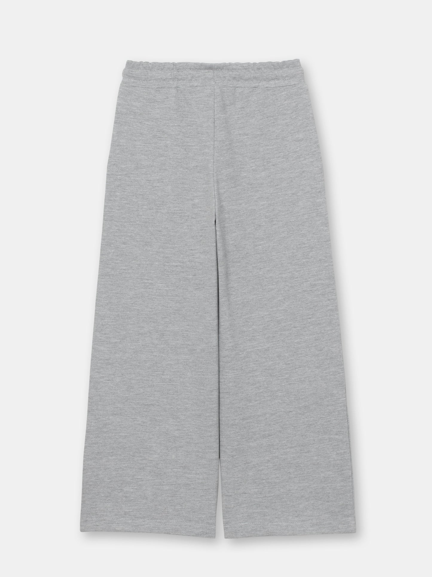 Solid Wide Leg Sweatpants - Grey