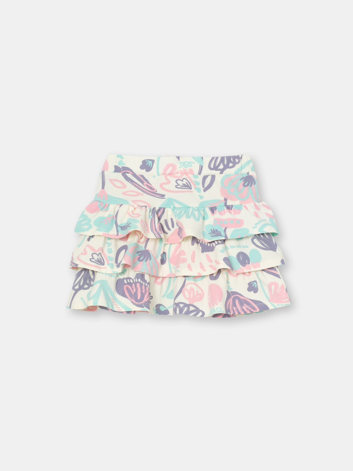 Cherubino Ruffled Floral Fantasy Skirt for Girls