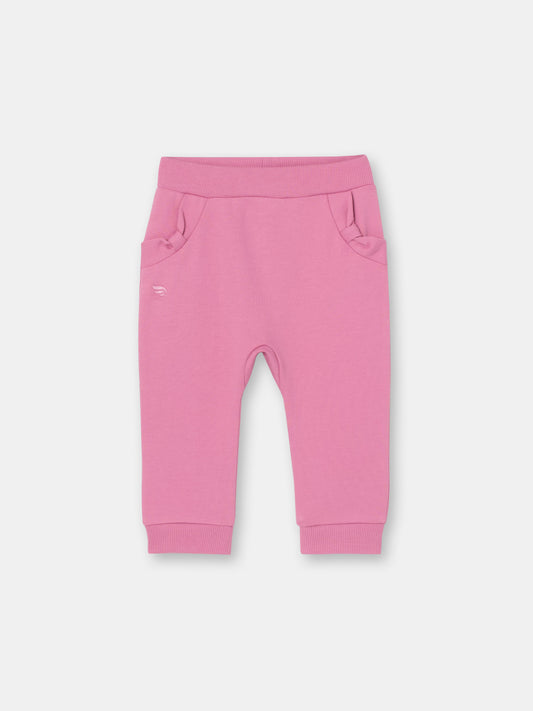 Ruffle Pocket Ribbed Cuff Joggers (in Solid) - Raspberry